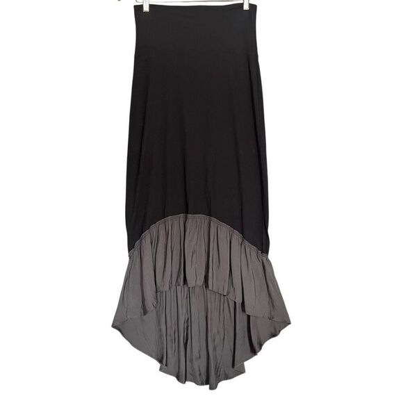 Express High Low Maxi Skirt Womens XS Boho Hippie Mermaid Fairy Ruffled Stretch - Picture 1 of 10